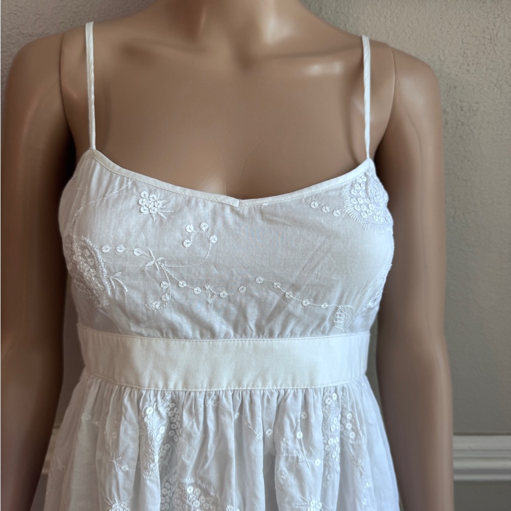 Zara Basic Elegant White Spaghetti Strap Dress Si… - image 5